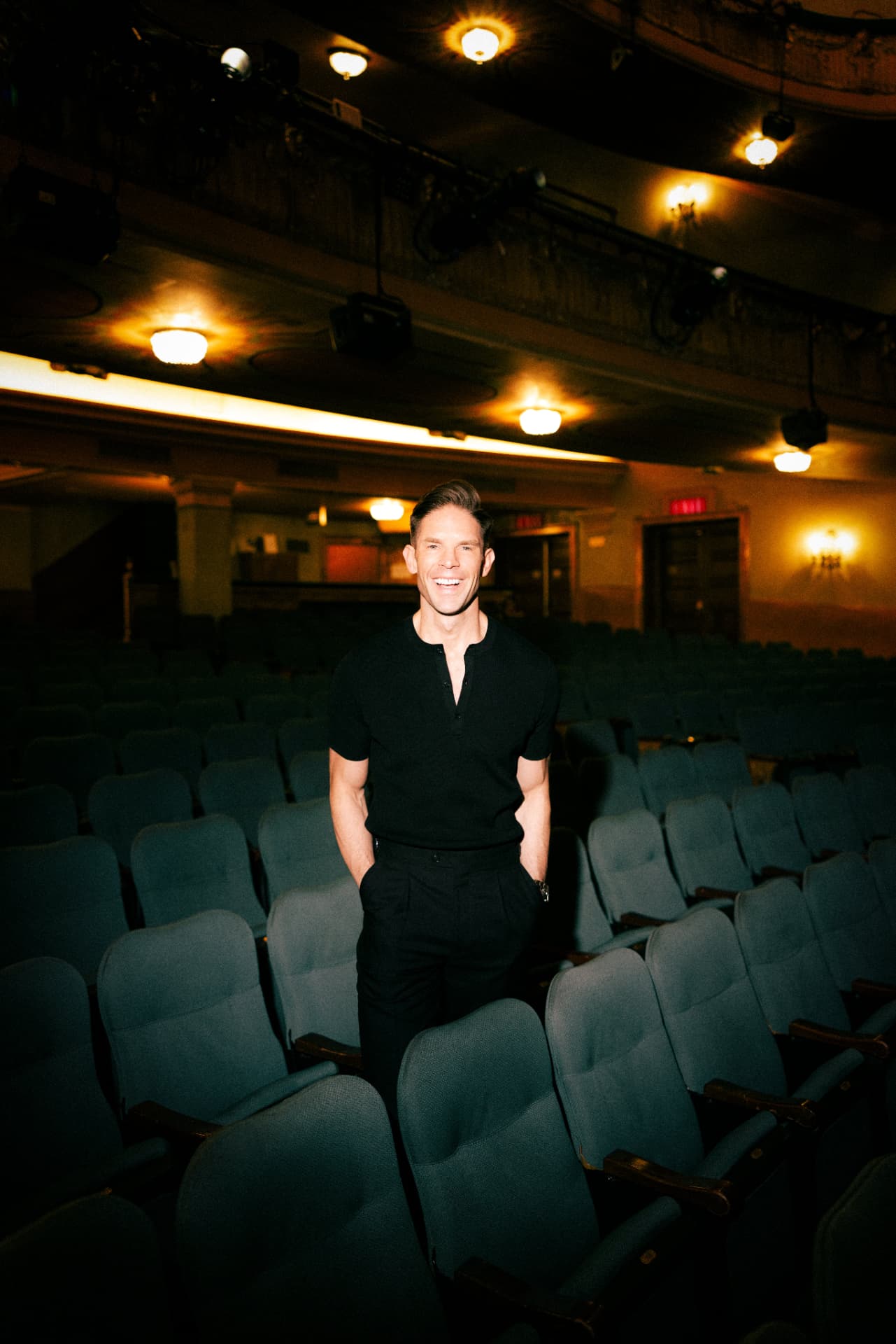 Frank DiLella inside a Broadway theater